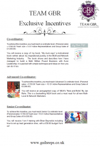 Page 1 Team GBR Exclusive incentives