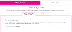 Manage my store