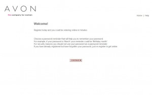 Avon On-line registration