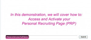 Activating your PRP page with Avon Online Video training