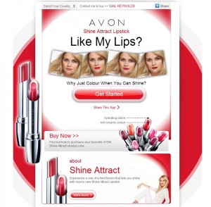 Try the latest Avon lipstick before you buy! Fun interactive way to try Avon's lipsticks