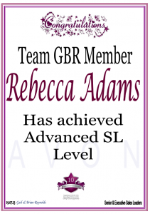 Rebecca Adams Avon Advanced Sales Leader Level