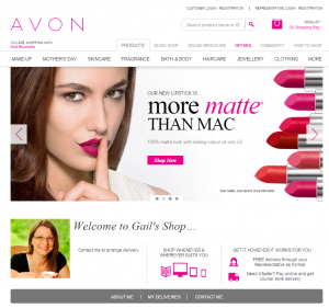 My Avon store gails online shop