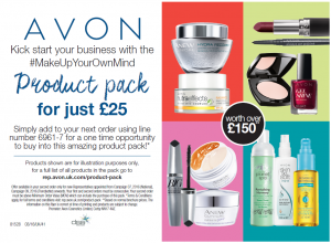 Kick start your Avon business with Make Up Your Own Mind Product Pack