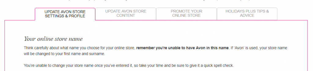 manage your Avon online store